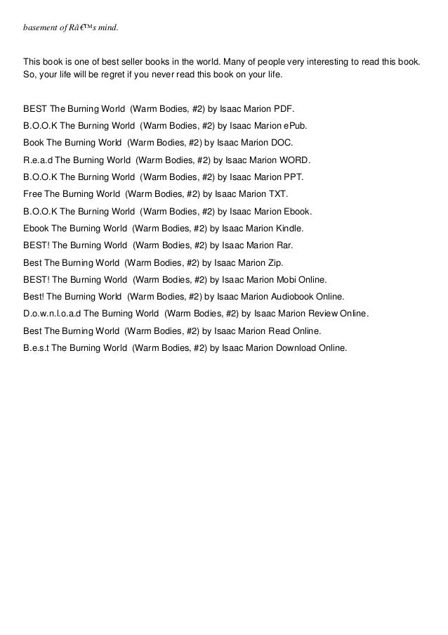 Isaac Marion Warm Bodies Pdf